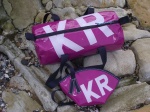 Specially commissioned Dark Pink bags